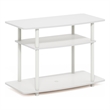 Furinno TURN-N-TUBE No Tools 3-Tier TV Stands in White/White