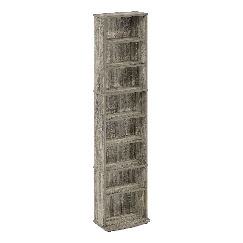 Furinno JAYA Space Saving Multimedia Storage Tower in French Oak