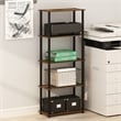 Furinno TURN-N-TUBE 5-Tier Multipurpose Shelf Display Rack in Amber Pine/Black