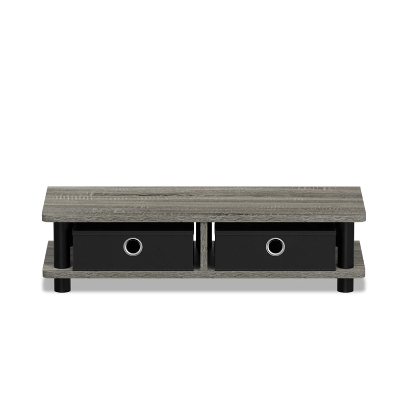 Furinno TURN-N-TUBE Monitor Stand in French Oak/Black