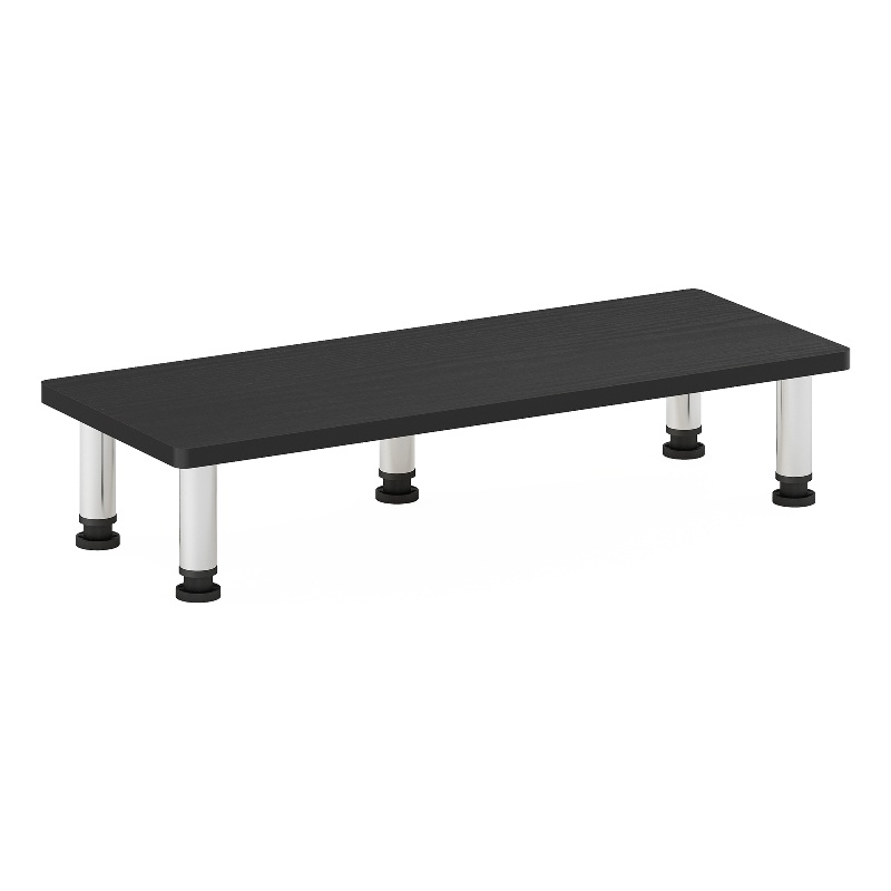 Furinno TURN-N-TUBE Monitor Riser Stand in Americano in Stainless Steel Tubes