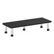 Furinno TURN-N-TUBE Monitor Riser Stand in Americano in Stainless Steel Tubes