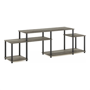 Furinno TURN-N-TUBE Handel TV Stand for TV up to 55 Inch in French Oak/Black