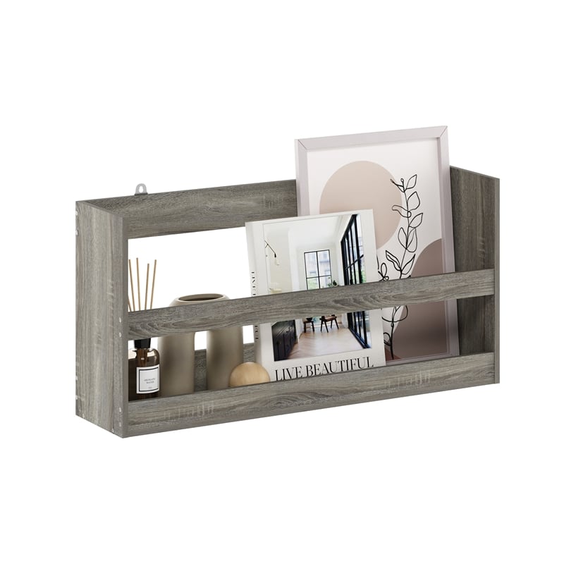 Furinno HERMITE Multipurpose Wall Mounting Storage Shelf in French Oak