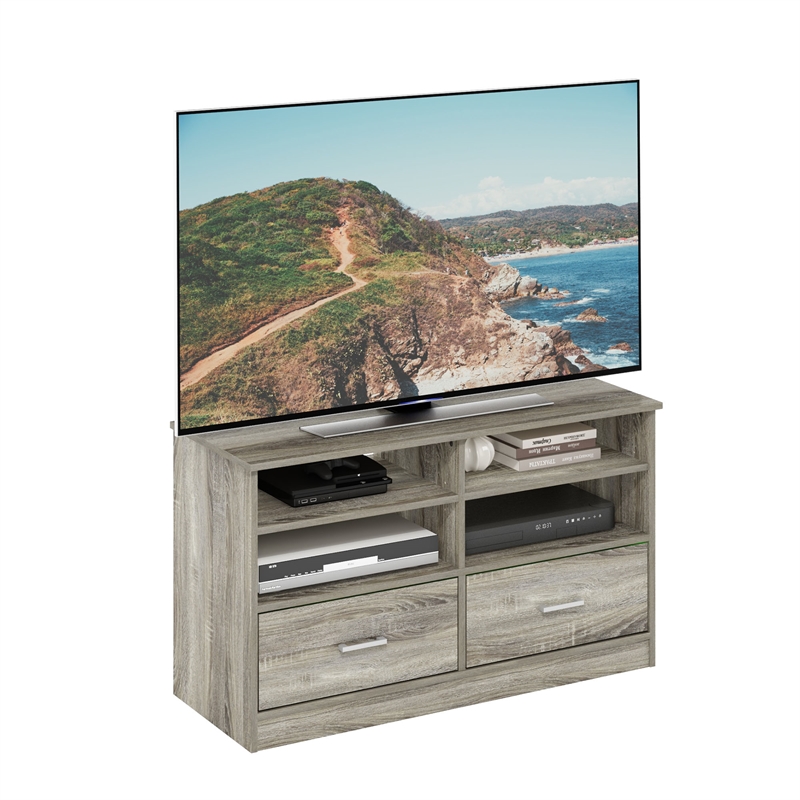 Furinno Jensen TV Stand with Drawer in French Oak