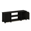 Furinno SIMPLISTIC TV Stand with Shelves and Storage in Espresso/Black