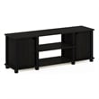 Furinno SIMPLISTIC TV Stand with Shelves and Storage in Espresso/Black