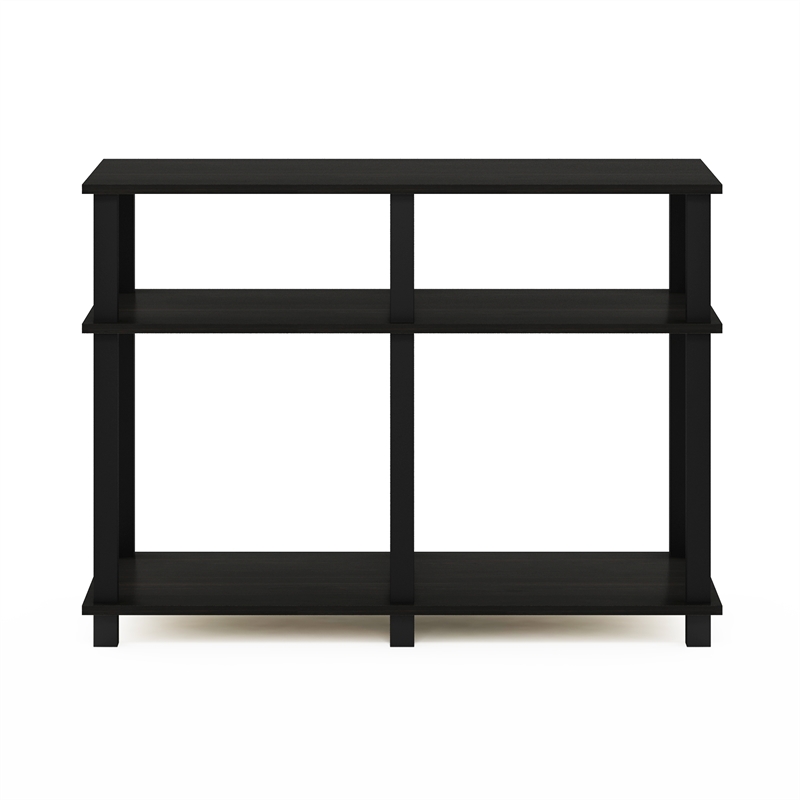 Furinno ROMAIN Turn-N-Tube TV Stand for TV up to 40 Inch in Espresso/Black