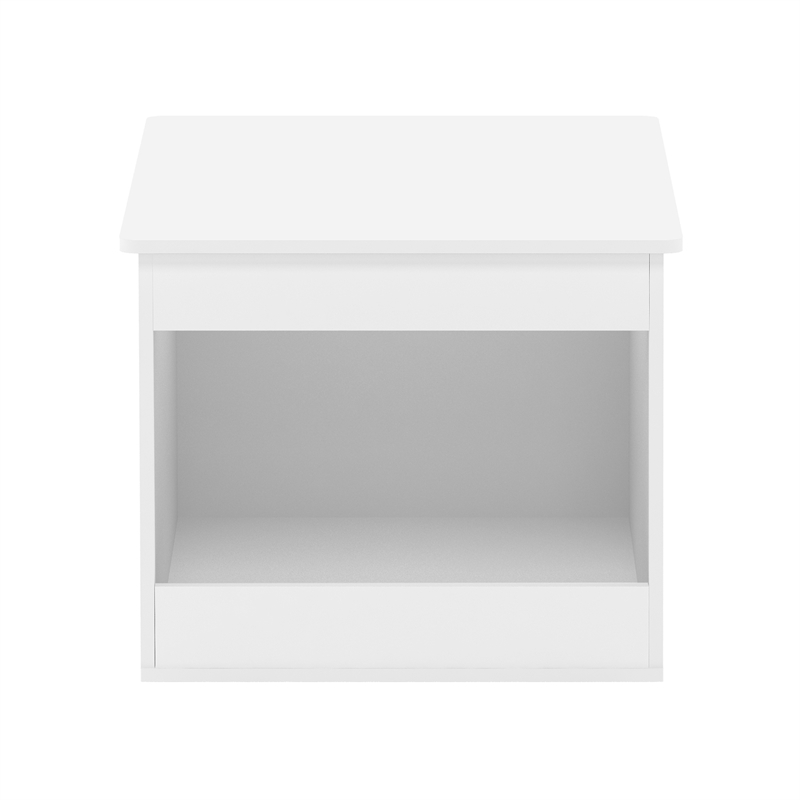 Furinno PELI Top Opening Litter Box Enclosure in Solid White
