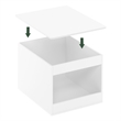 Furinno PELI Top Opening Litter Box Enclosure in Solid White