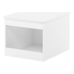 Furinno PELI Top Opening Litter Box Enclosure in Solid White