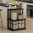 Furinno TURN-N-TUBE 3-Tier Toolless Kitchen Storage Shelf in Americano/Black
