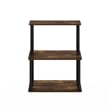 Furinno TURN-N-TUBE 3-Tier Toolless Kitchen Storage Shelf in Amber Pine/Black