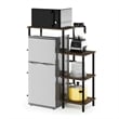 Furinno TURN-N-TUBE Toolless Kitchen Storage Shelf Tall in Columbia Walnut/Black