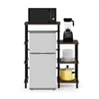 Furinno TURN-N-TUBE Toolless Kitchen Storage Shelf Tall in Columbia Walnut/Black