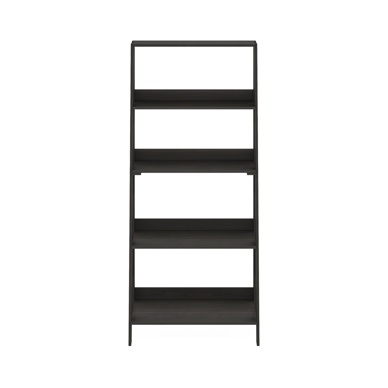Furinno 5-Tier Ladder Bookcase Display Shelf in Espresso