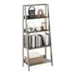 Furinno 5-Tier Ladder Bookcase Display Shelf in French Oak