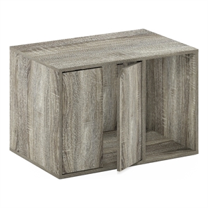 Furinno PELI Small Litter Box Enclosure in French Oak Grey