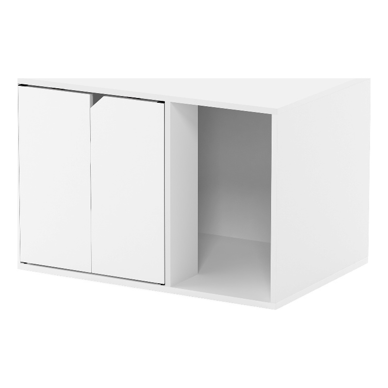 Furinno PELI Small Litter Box Enclosure in Solid White