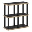 Furinno TURN-N-TUBE No Tools 4-Cube Decorative Display Shelf in Americano/Black