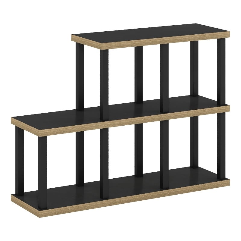 Furinno TURN-N-TUBE No Tools 5-Cube Decorative Display Shelf in Americano/Black