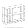 Furinno TURN-N-TUBE No Tools 3-Tier Decorative Display Shelf in Americano/Black