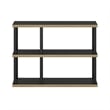 Furinno TURN-N-TUBE No Tools 3-Tier Decorative Display Shelf in Americano/Black