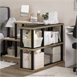 Furinno TURN-N-TUBE No Tools 3-Tier Decorative Display Shelf in Americano/Black