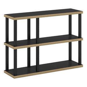 Furinno TURN-N-TUBE No Tools 3-Tier Decorative Display Shelf in Americano/Black