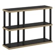 Furinno TURN-N-TUBE No Tools 3-Tier Decorative Display Shelf in Americano/Black