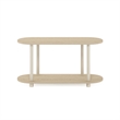 Furinno TURN-N-TUBE No Tools Modern Oval Side Table in Bauhaus Oak/Beige