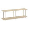 Furinno TURN-N-TUBE No Tools Modern Rectangle Side Table in Bauhaus Oak/Beige