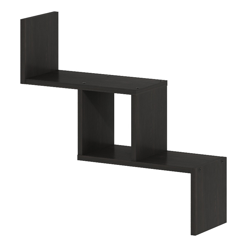 Furinno ROSSI Wall Mount Floating Ladder Shelf in Espresso