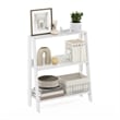 Furinno Ladder Bookcase Display Shelf in 3-Tier in White