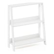 Furinno Ladder Bookcase Display Shelf in 3-Tier in White