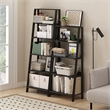 Furinno Ladder Bookcase Display Shelf in 6-Tier in Espresso