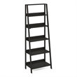 Furinno Ladder Bookcase Display Shelf in 6-Tier in Espresso