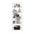 Furinno Ladder Bookcase Display Shelf in 6-Tier in White