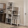 Furinno Ladder Bookcase Display Shelf in 6-Tier in White