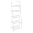 Furinno Ladder Bookcase Display Shelf in 6-Tier in White
