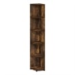 Furinno ECON 5-Tier Corner Shelf Bookcase in Bookshelf in Amber Pine