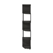 Furinno ECON 5-Tier Zigzag Corner Shelf Bookcase in Bookshelf in Espresso/Black