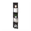 Furinno ECON 5-Tier Zigzag Corner Shelf Bookcase in Bookshelf in Espresso/Black