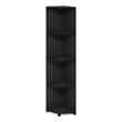 Furinno ECON 4-Tier Corner Shelf Bookcase in Bookshelf in Espresso