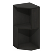 Furinno ECON 2-Tier Freestanding Corner Shelf Bookcase in Bookshelf in Espresso