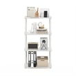 Furinno TURN-N-TUBE 4-Tier Multipurpose Shelf Display Rack in White/White