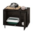 Furinno PELI Farmhouse Cat Litter Box Enclosure in Ebony