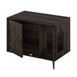 Furinno PELI Farmhouse Cat Litter Box Enclosure in Ebony