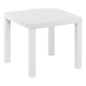 Furinno CLASSIC Homey Square Side Table in White