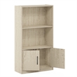 Furinno GRUEN 3-Tier Bookcase with 2 Doors Storage Cabinet in Metropolitan Pine